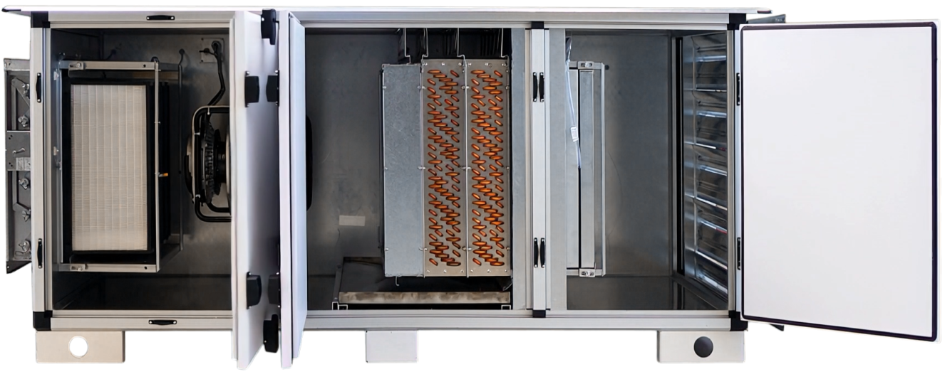 Armoire de traitement d'air A2i ouverte