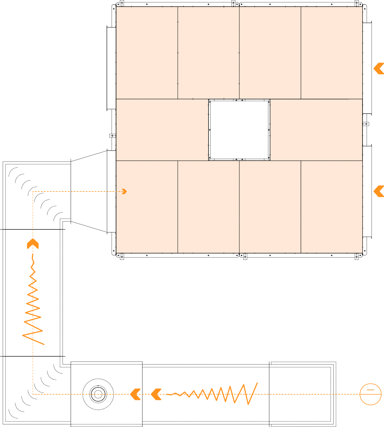 Schéma Plafond soufflant MRA2000